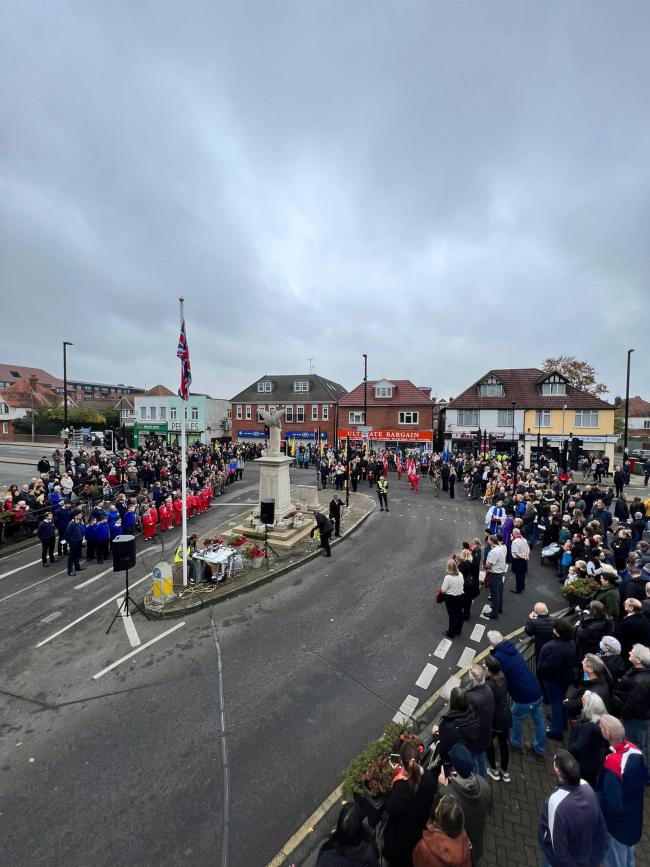 The parade still had a large turnout, despite the ceremony being limited due to COVID