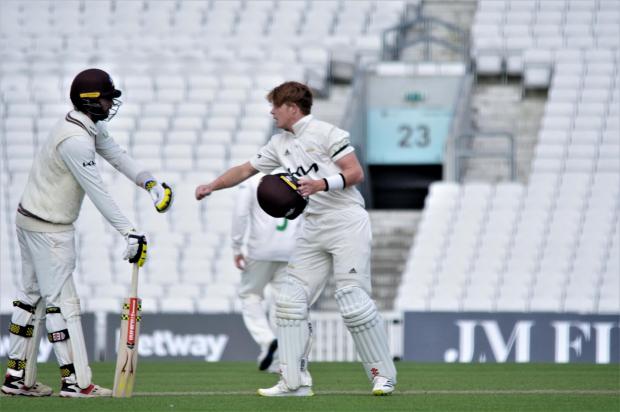 This Is Local London: Ben Foakes batting for Surrey with Ollie Pope Photo: Mark Sandom