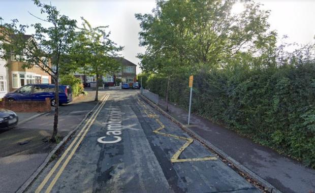 This Is Local London: A view of another part of the road by the school (right) which a head teacher would like traffic restrictions on. Credit: Google Maps