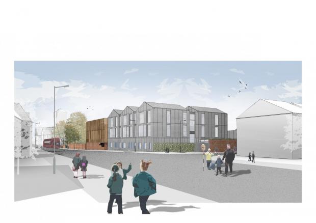 This Is Local London: Illustration of original design for Our Lady and St Philip Neri RC Primary School approved by Lewisham Council in 2016. CREDIT: Lewisham Council planning documents 