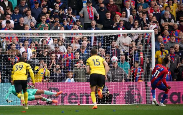 This Is Local London: Crystal Palace's Wilfried Zaha scores against Watford