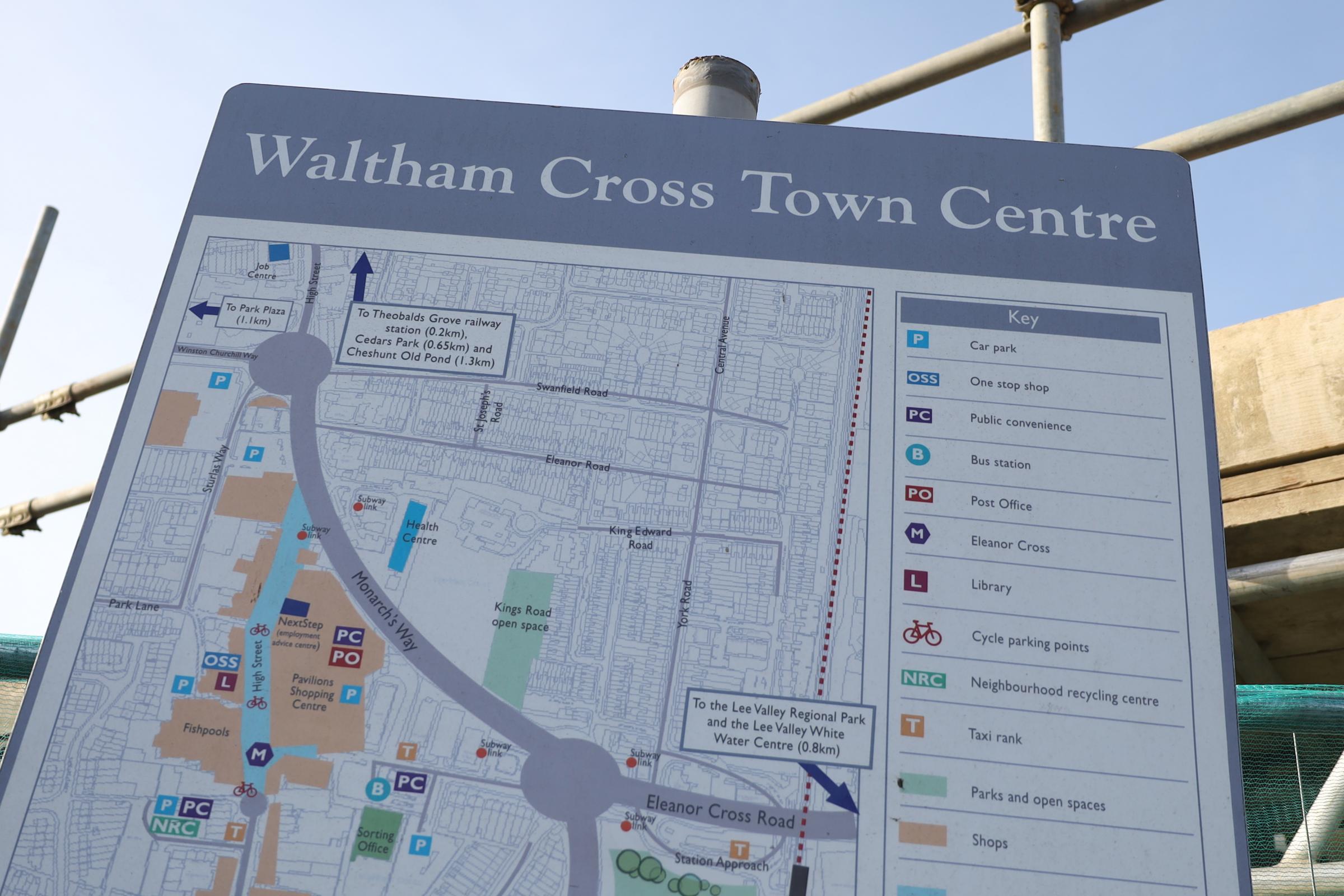 Waltham Cross town centre.