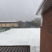 Hail stones, covering the green 3G