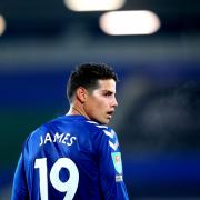 James Rodriguez playing for Everton