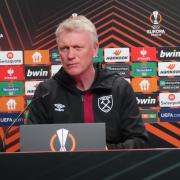 West Ham United boss David Moyes speaks at a press conference in Germany