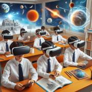 Students using VR