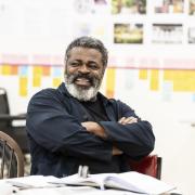 Danny Sapani in rehearsals for From Riverside to Crazy at Hampstead Theatre