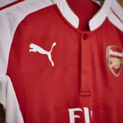 The new Arsenal home kit for 2015/16 produced by Puma