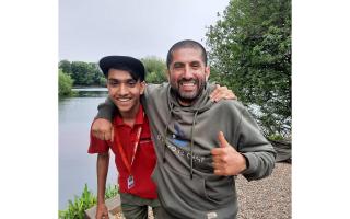 Meeting Ali Hamidi at Angling Direct Farlows during a Open ''Swim'' event at Farlows Lake