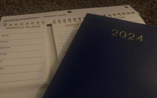 Diary and calender to plan the year ahead.