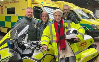 Michael Culverhouse, 90, at his old Camden Town ambulance station