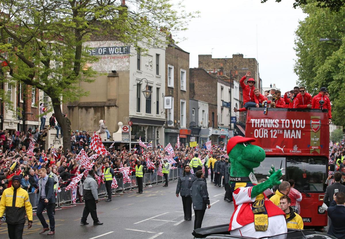 Arsenal celebrate their record 12th FA Cup success with a victory parade in north London cheered on by thousands of fans