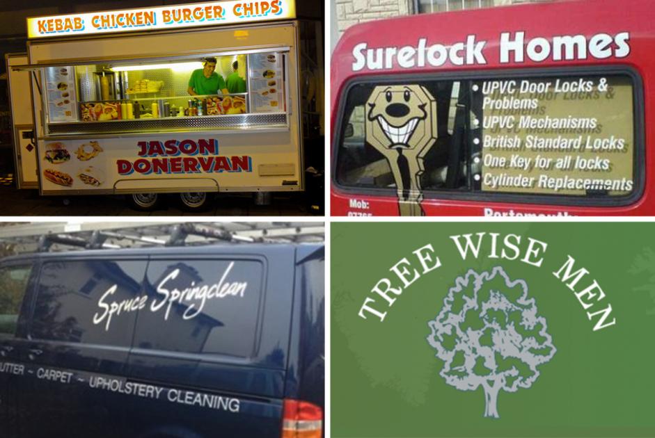 Jason Donervan, Surelock Homes, Tree Wise Men: See 10 of the best punny and funny  business names | This Is Local London