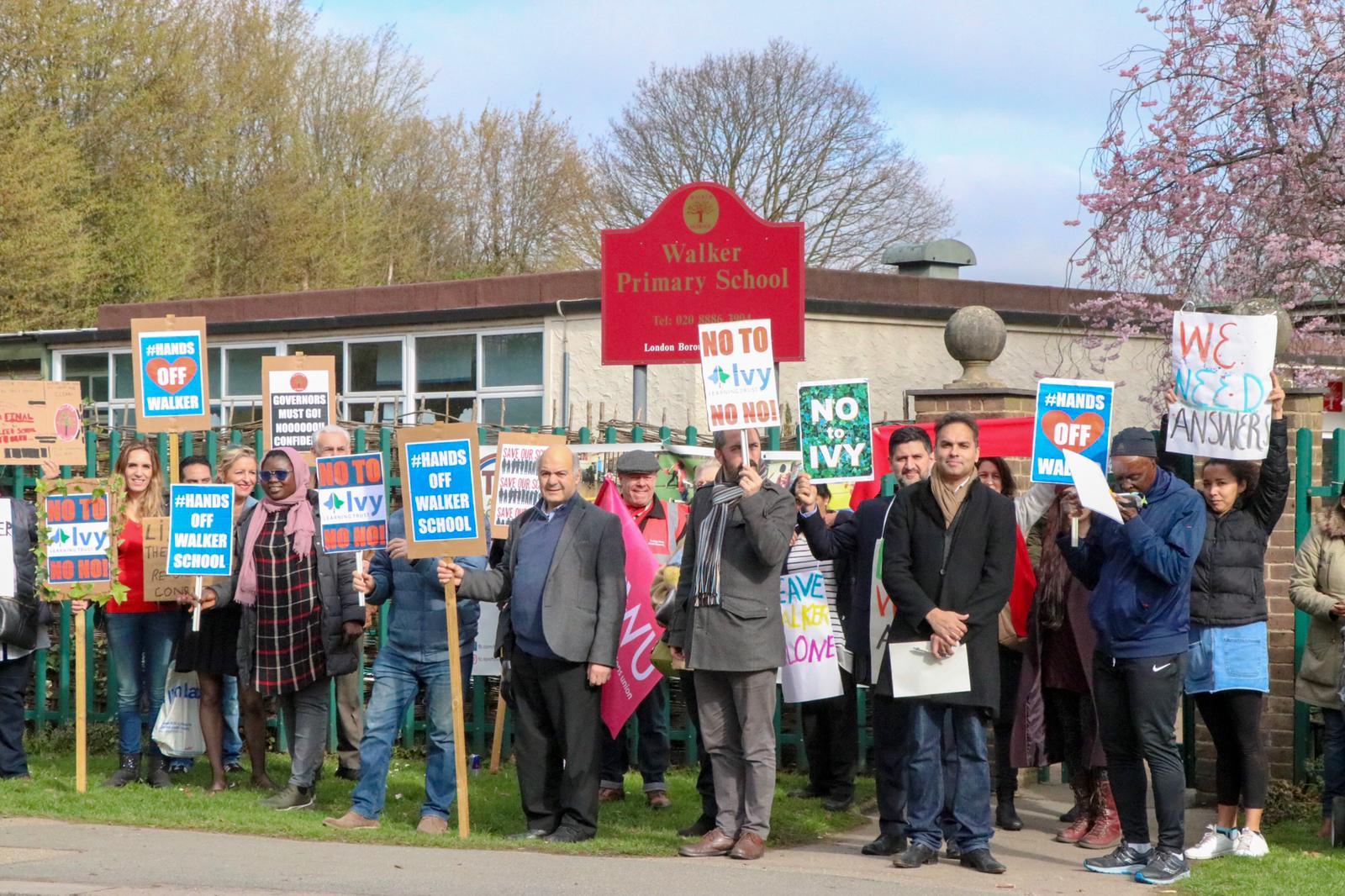 Protest against school’s plan to join academy chain